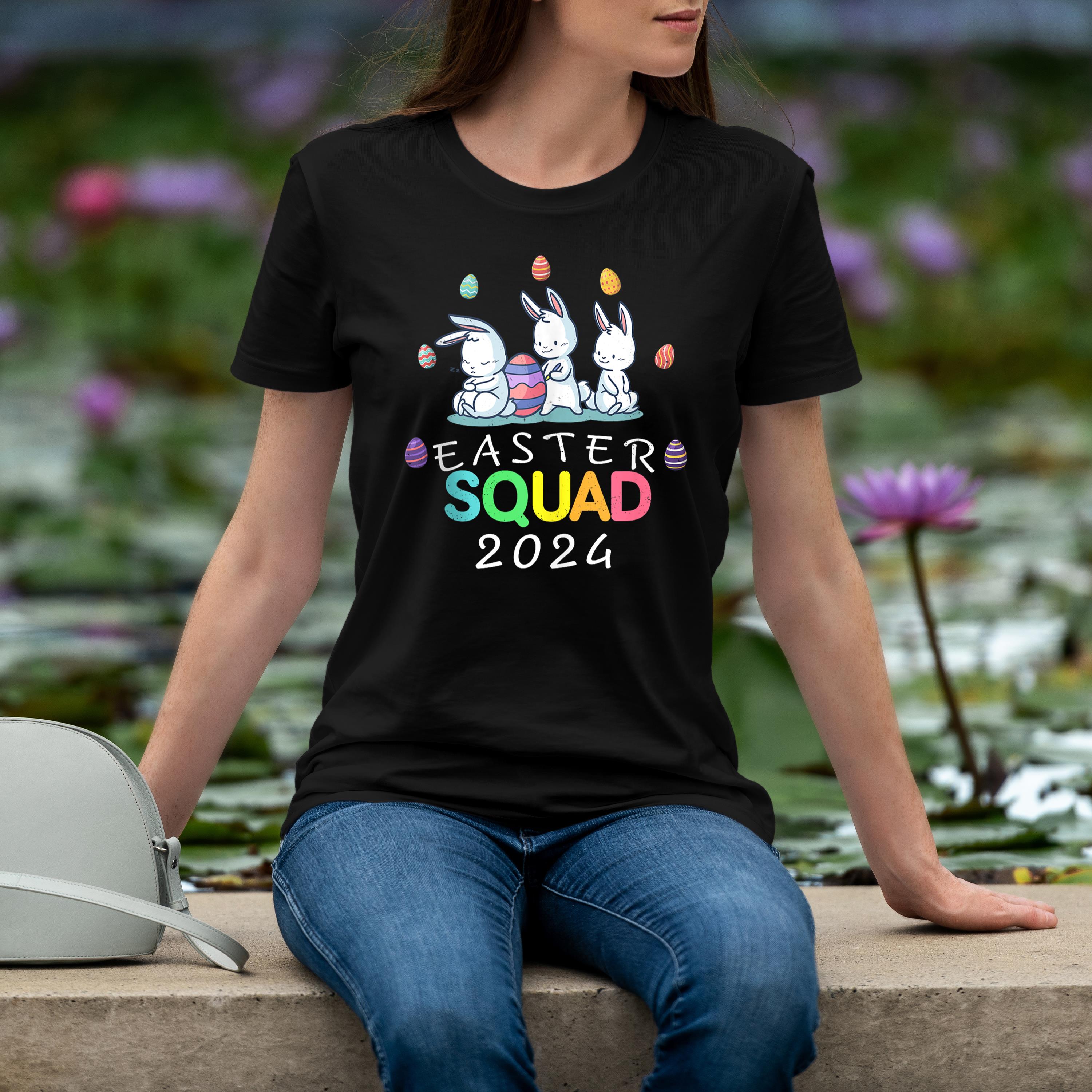 2024 Easter Squad Family Matching Bunny Egg Hunt Group Shirt 